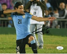 Uruguay Edinson Cavani Autographed Signed 8x10 Photo JSA COA #10