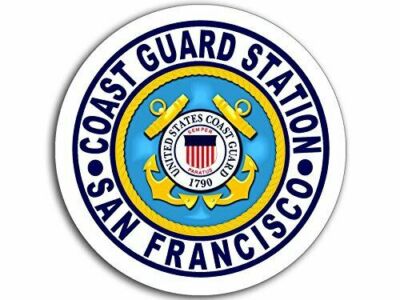 8cm 2xAufkleber Sticker Decal Uscg Coast Guard Station San Francisco F3240