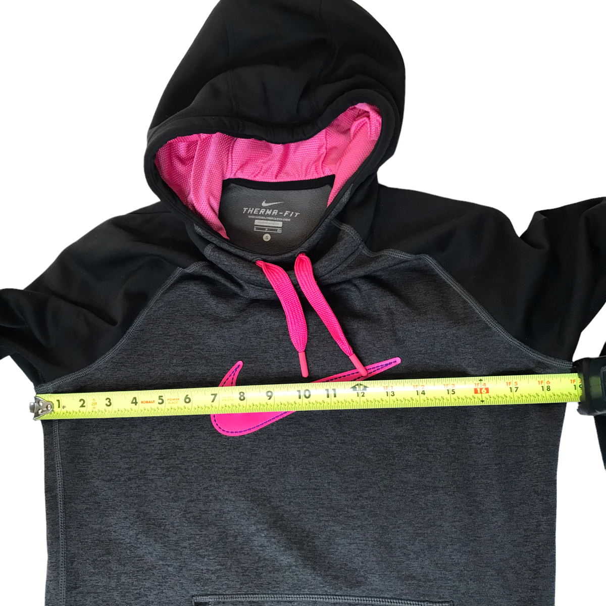 nike hoodie black and pink