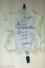 Bolsa de 3 patas de orina urinaria 750 cc válvula antirreflujo con correas estéril