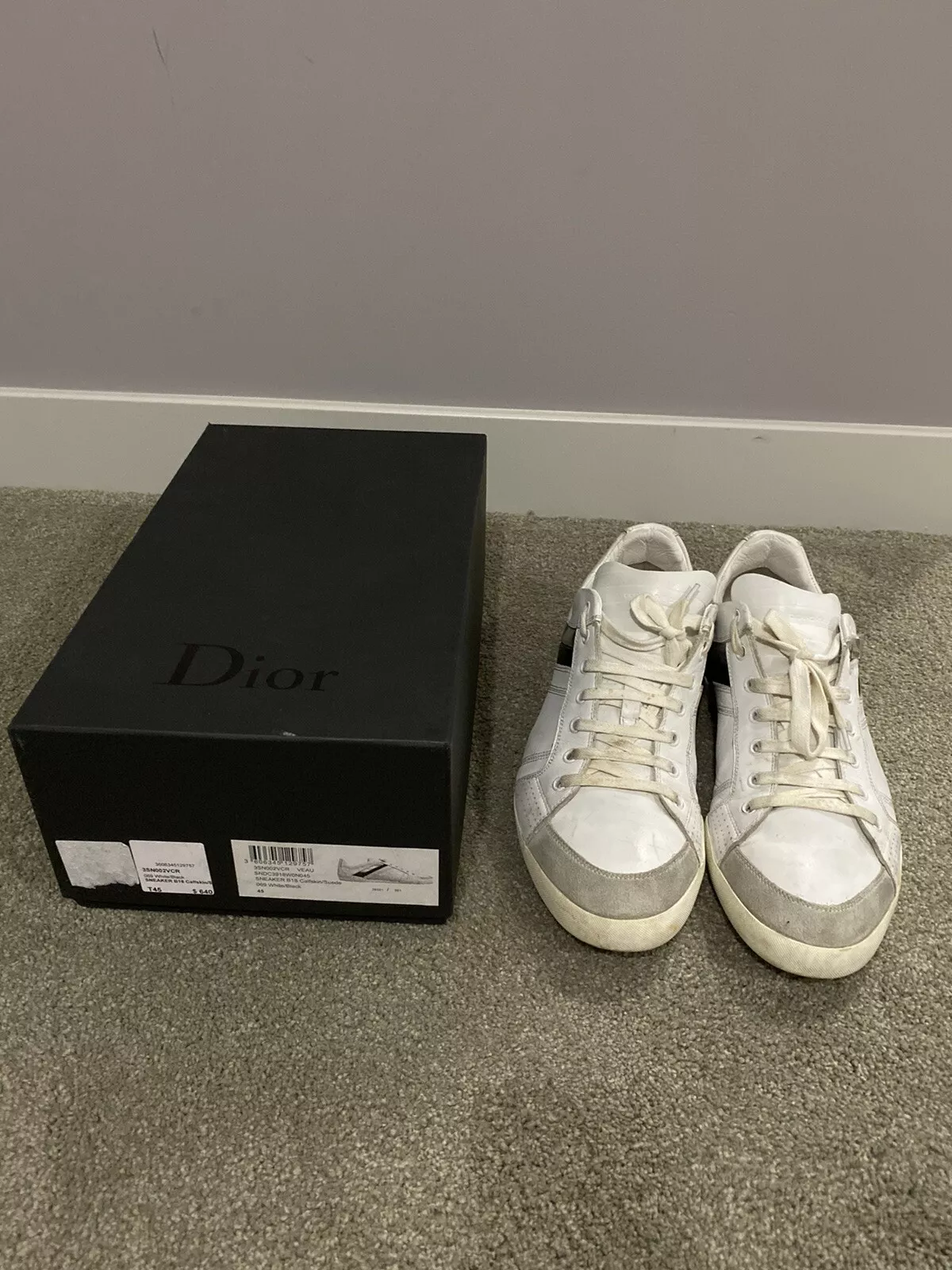Chaussures homme Christian Dior 45 12 blanc
