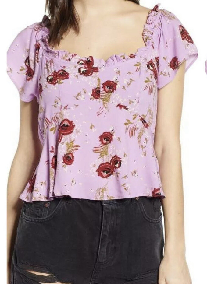 Camicia donna Fila A donna top manica balza taglia XL viola