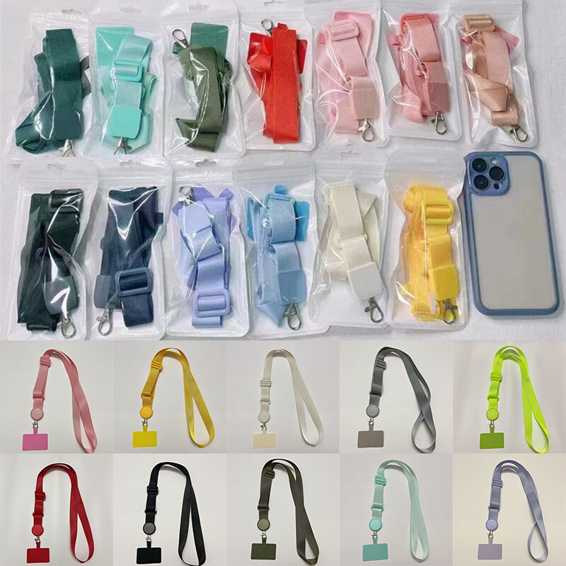 Universal Cell Phone Lanyards Flat Nylon Patch Necklace Phone Straps ...