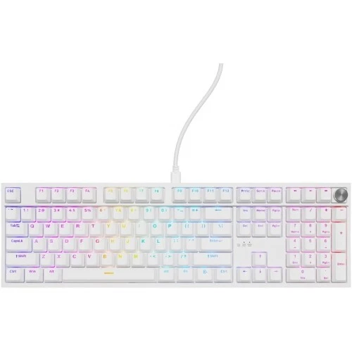 Genesis Thor 404 P White RGB Mechanical Keyboard Outemu Peach Silent USB-C