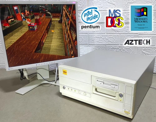 MS-DOS & Windows 3.1 Pentium 100 SD Card ISA Aztec Sound card OPL3 Retro PC ISA