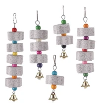 Parrot Grinding Stone Mineral Pet Supplies Bird Cage Toys Flower Shape Hanging