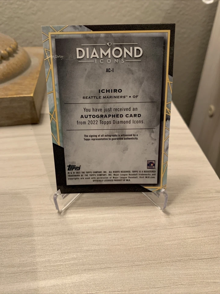 2022 Topps Diamond Icons ICHIRO Signed AUTO 3/10 Seattle Mariners🔥 - Image 2 of 2