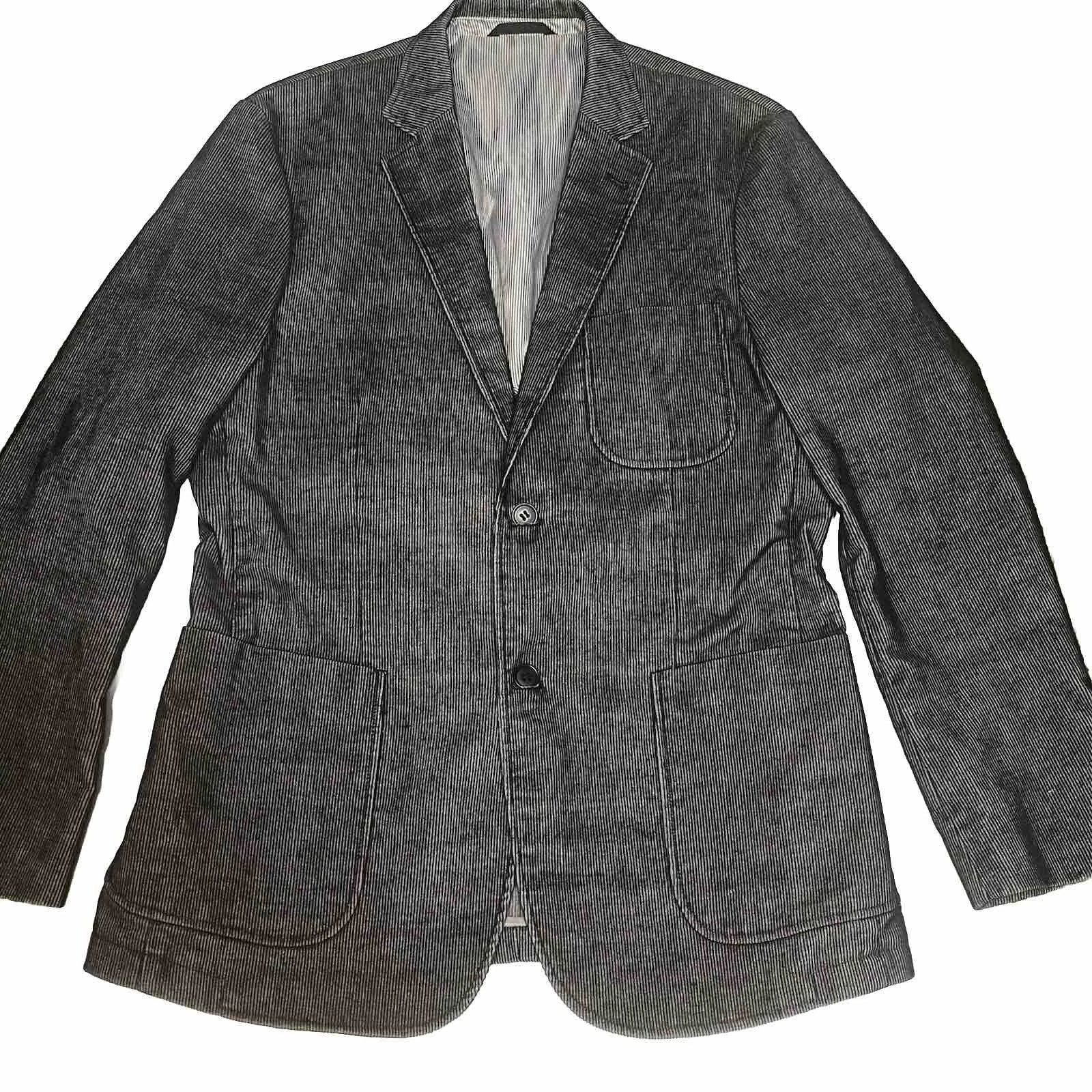 James Campbell Black Size Large Men’s Two Tone Blazer Corduroy Double Vent