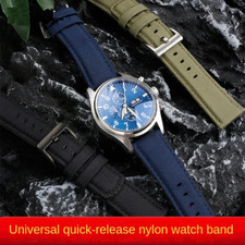 Schnellverschluss Uhrenarmband passend für IWC Portugal Pilot Mark 17 18 Nylo...
