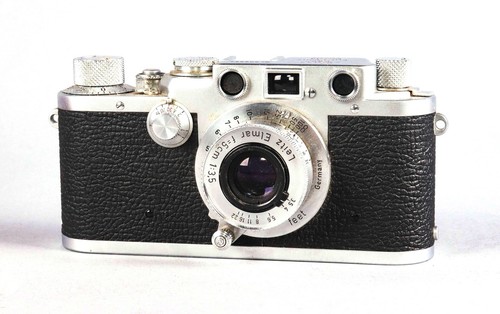 Leica IIIf Sucher 35mm Kamera, SN 609854 c 1951-52, 50mm, f 3.5 Leitz Elmar - Bild 1 von 8