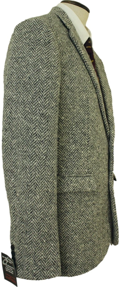 CHAQUETA TWEED ESPIGA GRUESA MEZCLA GRIS 38" VIETNAM BE TAILOR PARA HOMBRE Foto 3 de 4