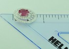 14k Solid White Gold Natural Oval Ruby & Diamond Pendant Cocktail 3.56  Carats — photo 10