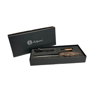 Holtzman’s Survival Fire Starter Tool - Wooden Handle Engraved Logo - With Box