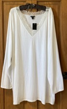 TORRID LONG SLEEVE SHIRT LACE TRIM TOP BLOUSE SHIRT 6 6X 6XL 30 NEW