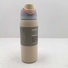 Owala 32oz FreeSip Stainless Steel Water Bottle, Light Peach, Display Model
