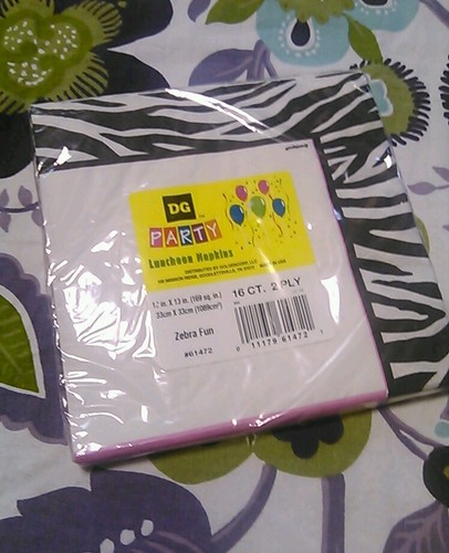 Zebra Fun Safari Passion Hot Pink Party Supplies Decorations Stripes NEW Napkins - Picture 2 of 2