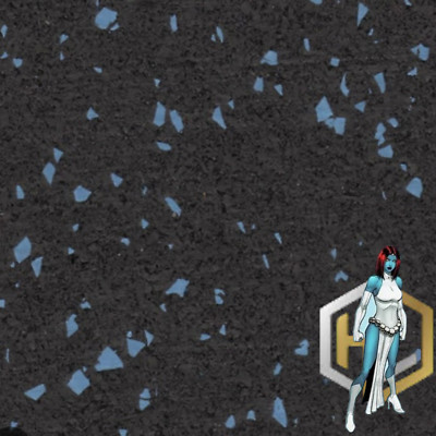 Regupol AktivLok Rubber Tile 2'x2'x3/8''  Mystique Blue 20% Fleck Gym Floor QTY