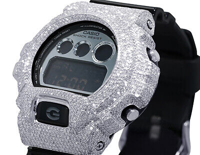 Casio G-Shock Black 6900 Iced Out Diamond Watch 9 9/10CT | eBay