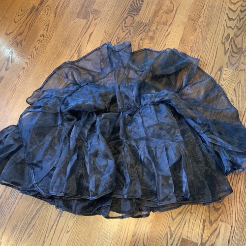 Black Petticoat Sz OS Short Sheer Tiered Whimsigoth Fairy Grunge Witchy EUC - Picture 4 of 6