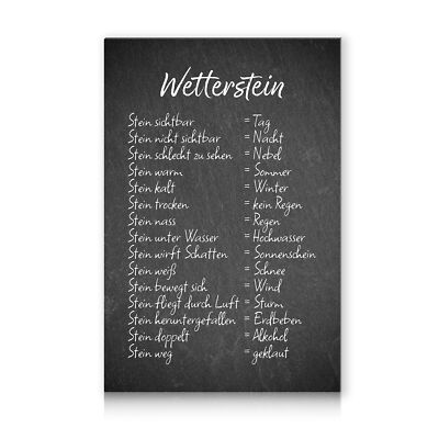 Wetterstein Alu Tafel 20x30cm anthrazit Garten Deko Wettertafel lustig RV010-01