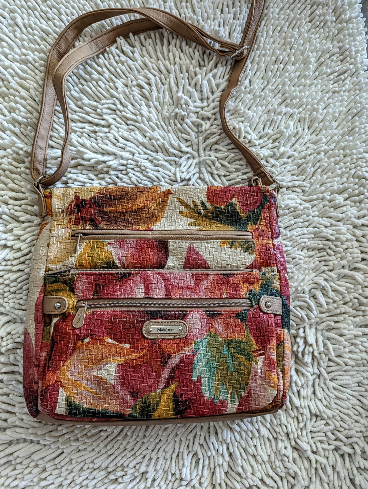 Multisac Multi Compartment floral shoulder bag/purse Gem