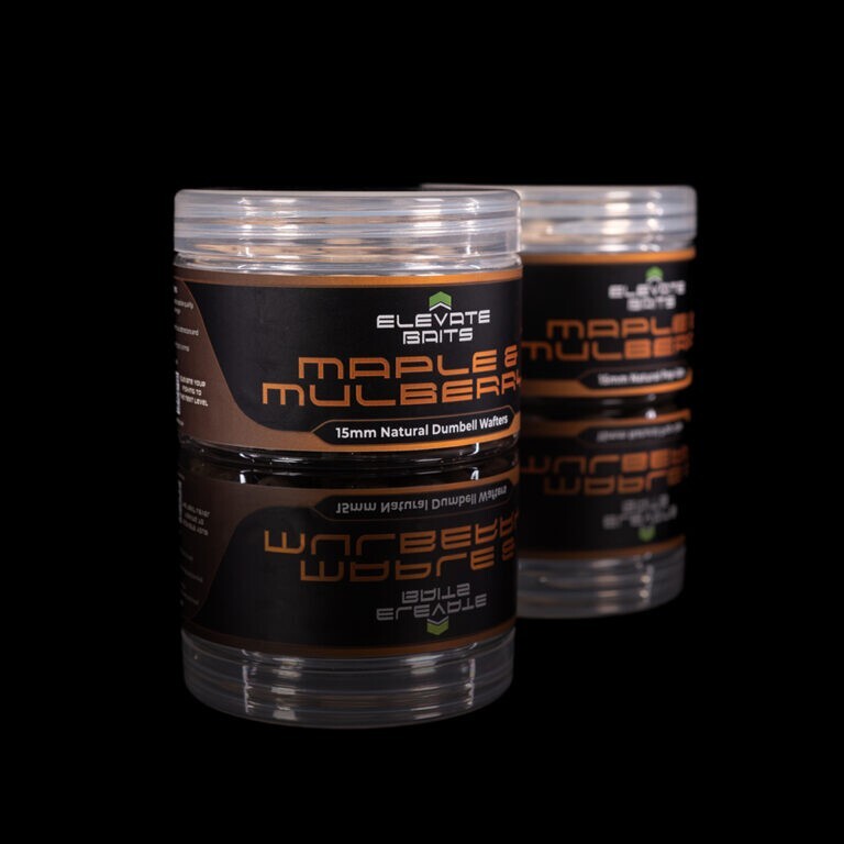Elevate Baits Maple and Mulberry 15mm x 12mm Natural Dumbell Wafters Hookbaits
