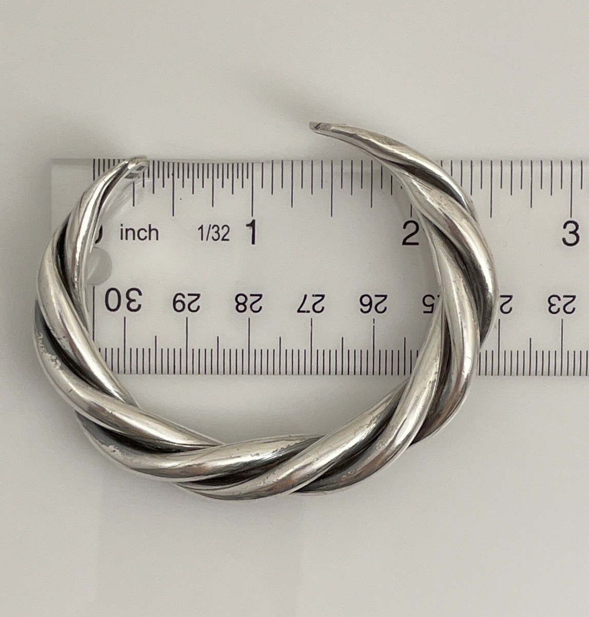 Thick Heavy 925 Sterling Silver Mexico Cuff Bracelet 6.25