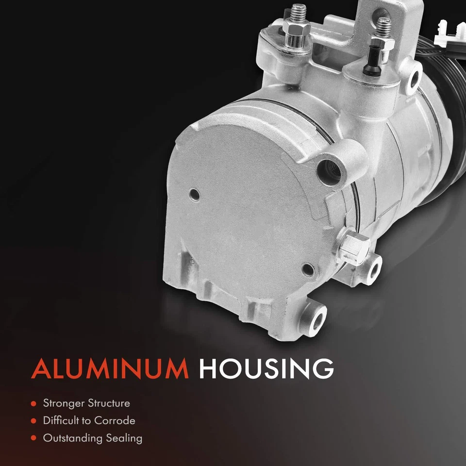 Compresor de aire acondicionado con polea de 6 ranuras para Ford Mustang 2011-2022 5,0 L 5,2 L DKS17DS Foto 3 de 4