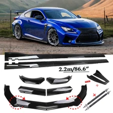 For Lexus RC350 RC F-Sport 2 Front Bumper Lip Spoiler Chin Splitter Gloss Black