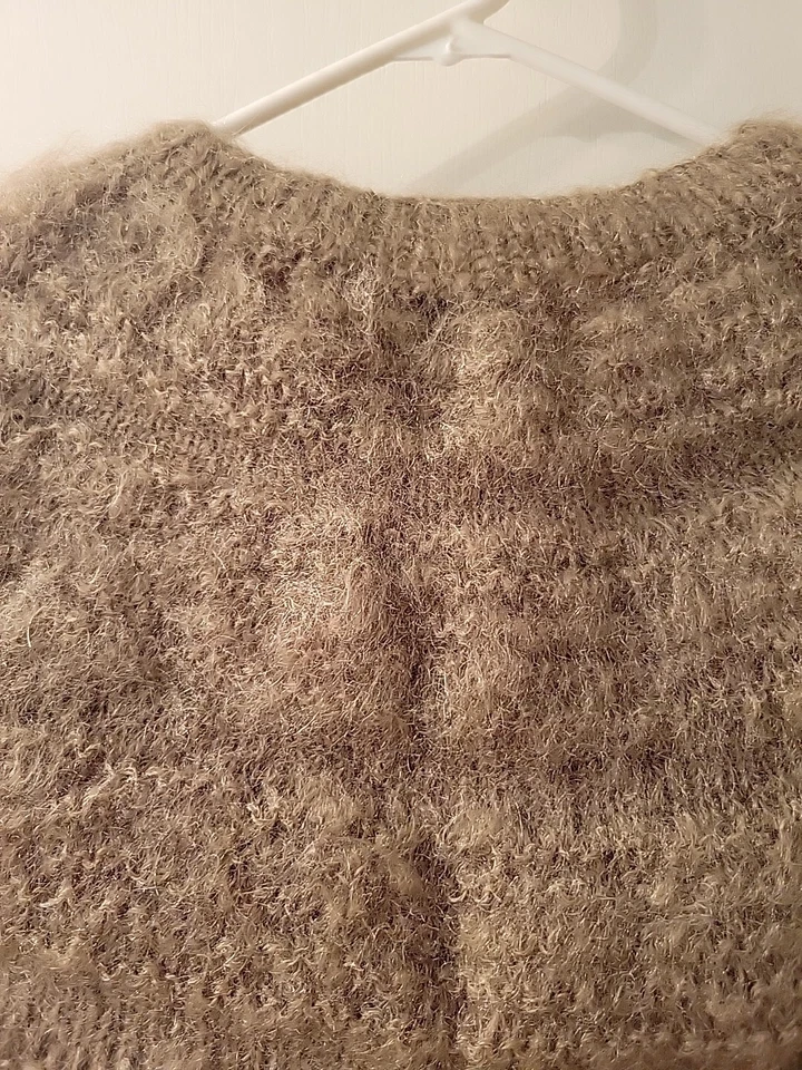  Vtg 50s Marino Wool Wrap Shrug Shawl Stole Capelet OS - Hand Tailored - Image 4 of 4