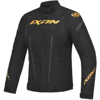 Ixon Striker Damen Motorradjacke Schwarz Gold Touring CE Schutz Größe M