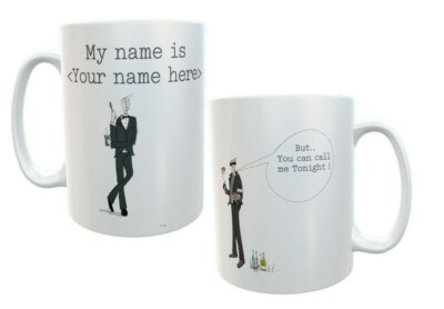 Kaffeebecher - Personalisiert ''You can call me Tonight'' Keramik 11floz