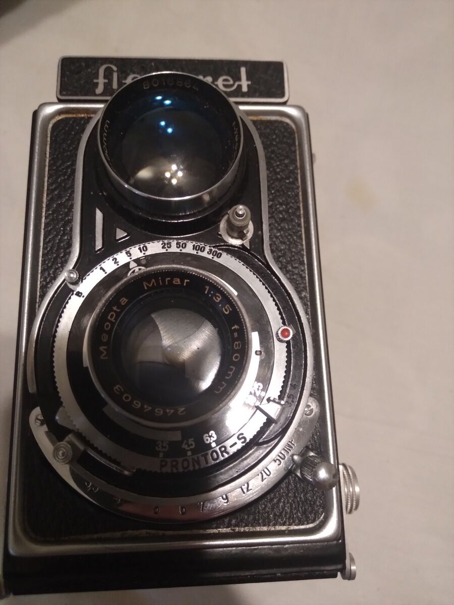 Vintage Meopta Flexaret Twin Lens Reflex Camera. Made in Vintage Meopta Flexaret Twin Lens Reflex Camera. Made in