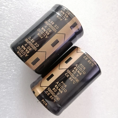 JAPAN 2 PCS ELNA 10000UF 80V FOR AUDIO Grade Electrolytic Capacitors 85℃