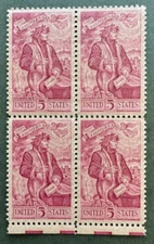 US Stamps Scott 1268 5c Dante Issue 1965 block of 4 M/NH Fresh Gorgeous gum