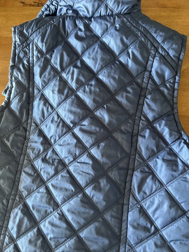 Marc New York Andrew Marc Quilted Vest Women's Size S Blue Asymmetric Zip Up - Picture 9 of 9