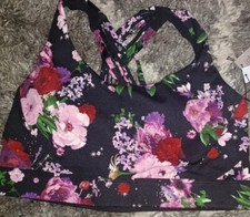 Victoria's Secret strappy back sport bra NEW size small floral