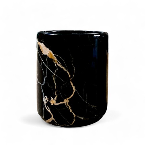 Set da bagno in Marmo Portoro Bicchiere Dispenser Sapone Accessori Marble Set - Photo 5 sur 5