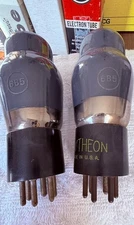 6B5 NOS ST bottle Power Tubes Gray Glass Bottom D Chrome