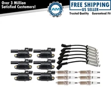 Ignition Kit 6 Spark Plugs Coils Wire Set For 2014-19 Silverado Sierra V6 4.3L