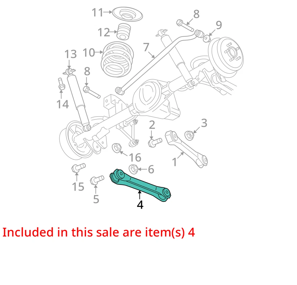 Used Rear Lower Lower Control Arm Rear fits: 2013 Jeep Wrangler Rear Lower Grade - Image 3 of 4