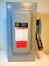 Square D H362N 60A, 600v Fusible Safety Switch, used, EXCELLENT COND, FREE SHIP