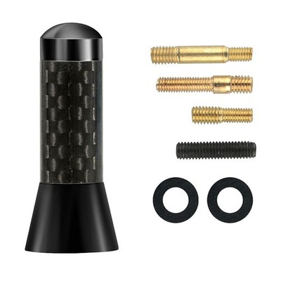 Universal 1.4 Inch Short Stubby Radio AM/FM Antenna Car Screw-in Whip Black Kit