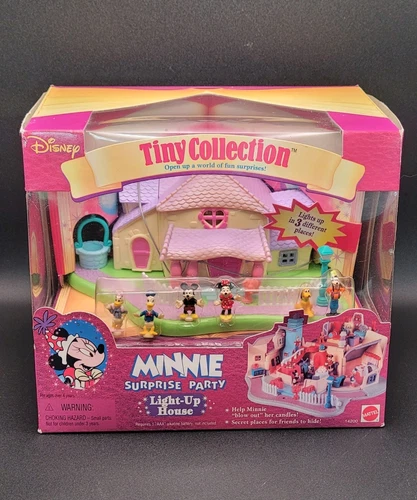 Vintage 1995 Disney polly pocket Minnie Surprise Party Light Up House  NRFB NIB