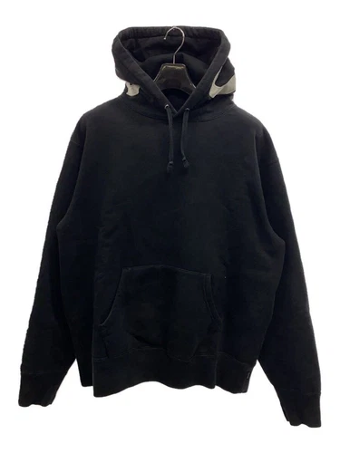 Supreme Felpa con Cappuccio 21AW Felpa con Cappuccio a Contrasto S Cotone Nero Usata
