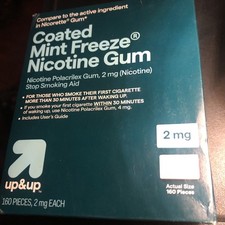 Up Up And Away Coated Nicotine 2mg Gum - Mint Freeze, 160 Pieces Ex 6/26