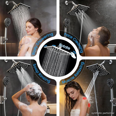 #ad High Pressure Rain Shower Head with Multi Functions Square Rainfall Shower $60.80