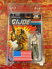 Duke First Sergeant  w Flag  G.I. JOE COBRA 25th Anniversary NEW Sealed Foil  3