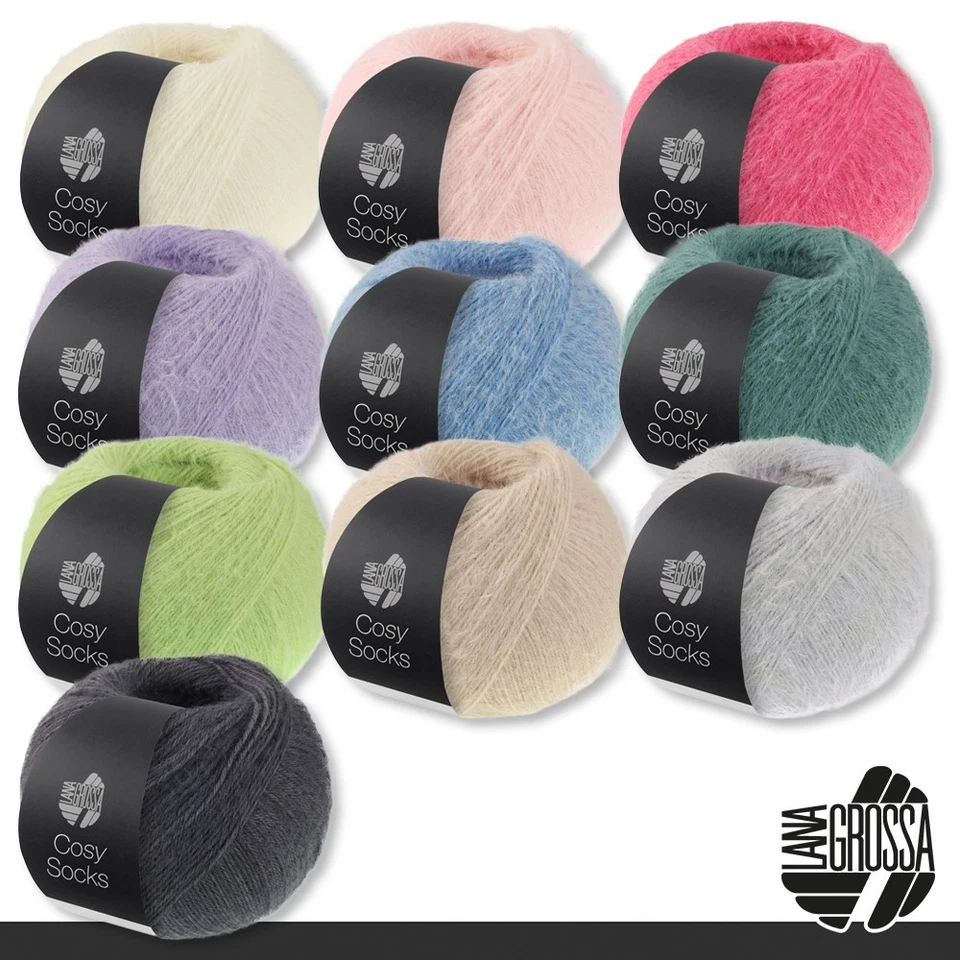 Lana Grossa 100 g Cosy Socks Sockenwolle Garn Merino Schurwolle Socken Stricken