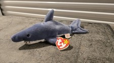 Ty Beanie Babies Crunch The Shark 1996 Plush w/ Tag Beanbag Toy
